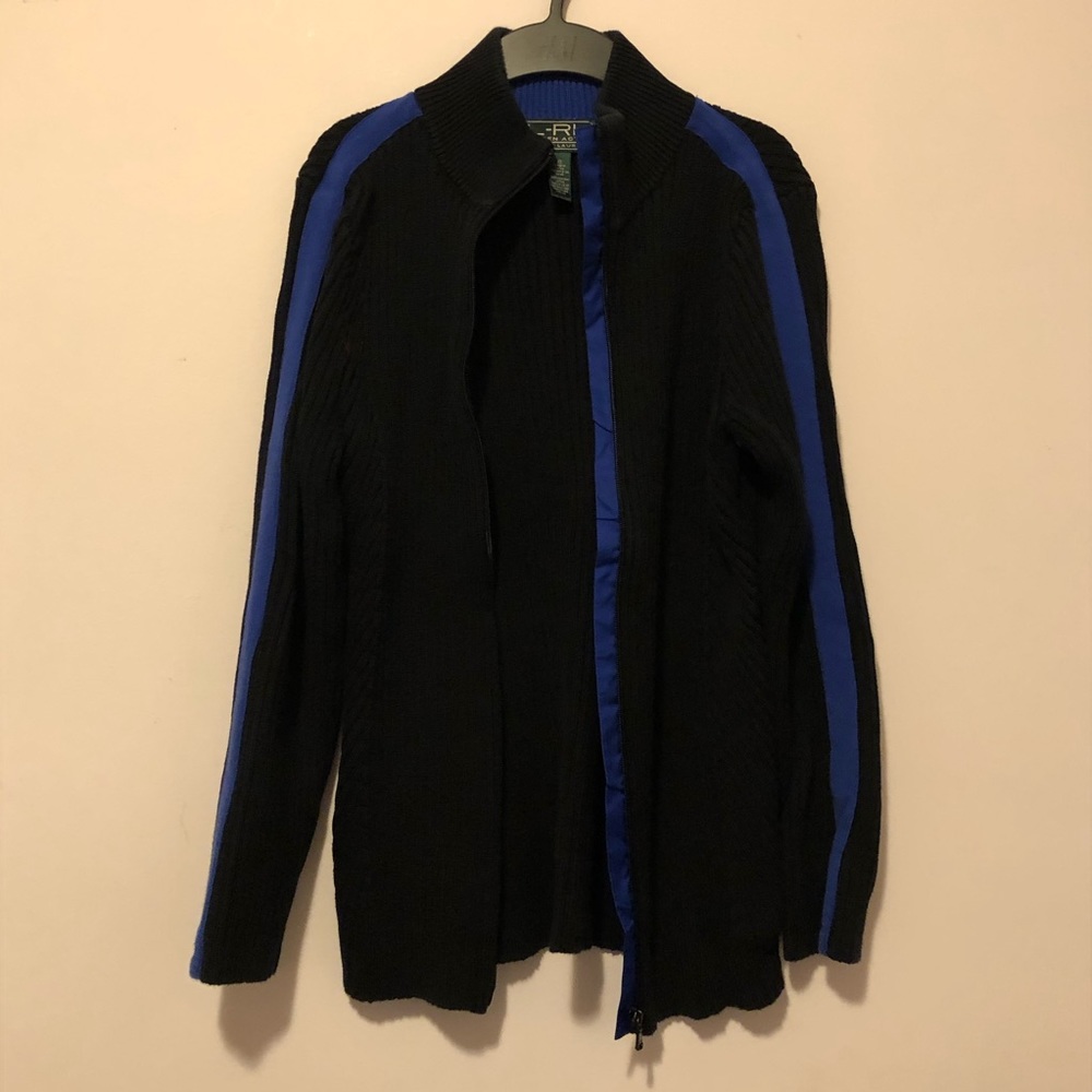 Lauren Ralph Lauren Active Blue and Black Sweater
